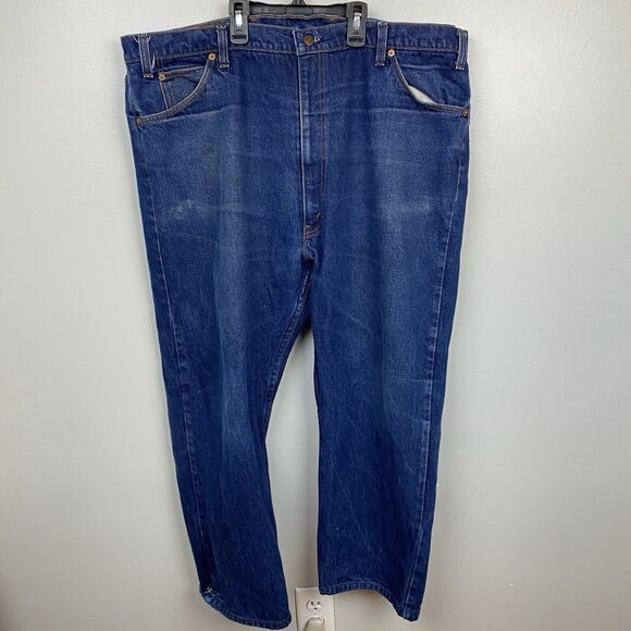 Levis Jeans Men's 44x30 Blue 80s‎ VTG Orange Tab 20505-0216 Made in USA Vintage - Picture 1 of 16